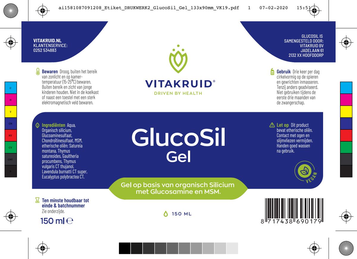 GlucoSil Glucosamine Chondroitine MSM Silicium Gel afbeelding van document #1, label