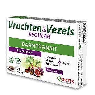 Ortis Vruchten & Vezels Regular Darmtransit Blokjes 24ST