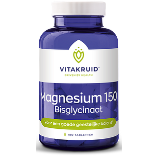 Vitakruid Magnesium 150 Bisglycinaat met 200mg L-Taurine Tabletten 180TB