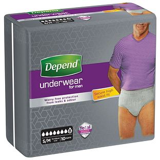 Depend Pants Men Super S/M 10ST
