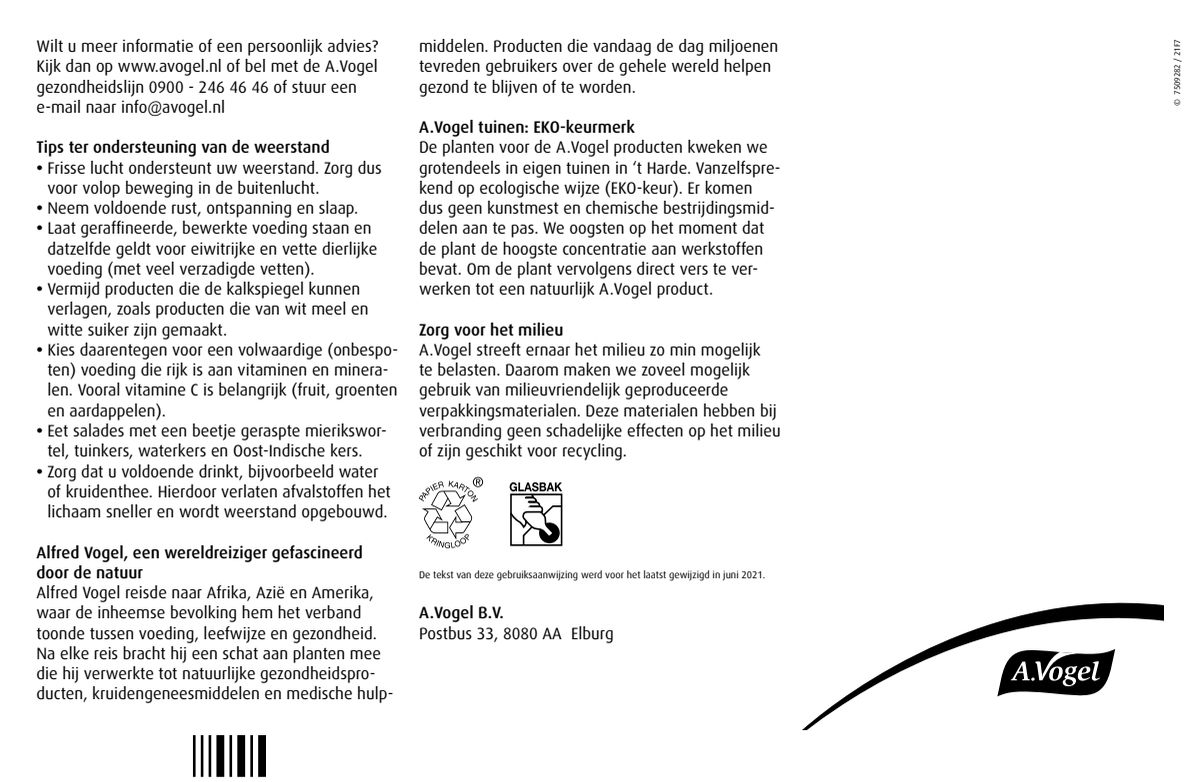 Echinaforce Sterk** Tabletten afbeelding van document #2, instructions