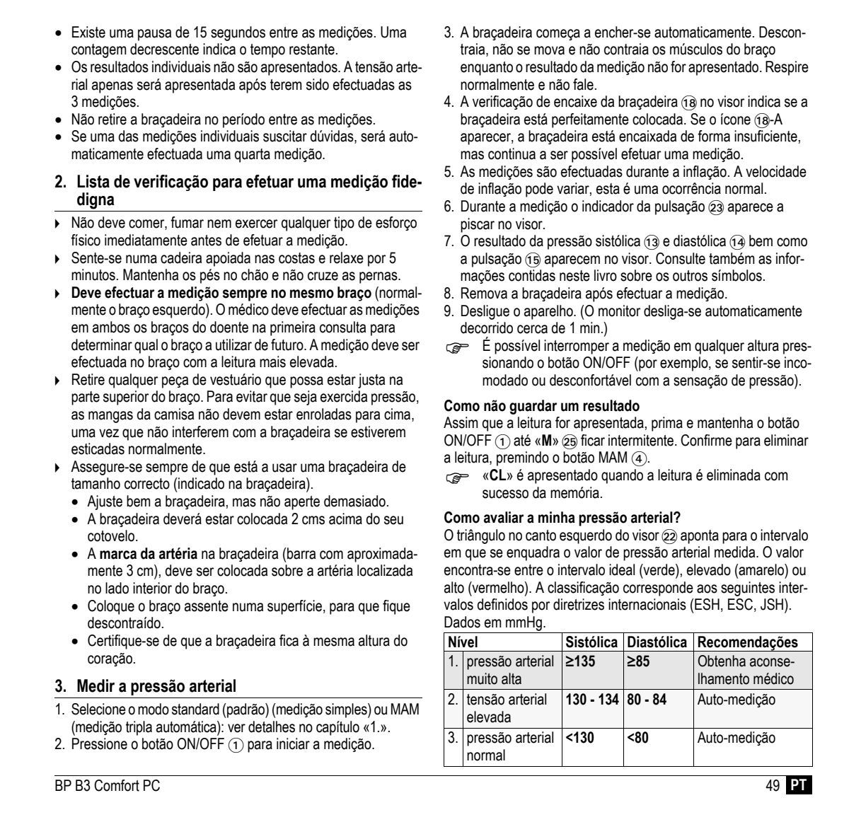 Microlife BP Bloeddrukmeter B3 Comfort PC afbeelding van document #51, instructions