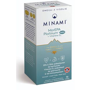 Minami MorEPA Mini Platinum + Vitamine D3 Softgels 90SG
