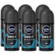 Nivea Men Deep Black Carbon Beat Anti-Transpirant Roller Voordeel 6x50ML