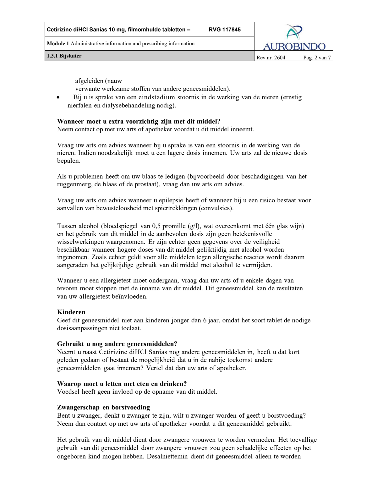 Cetirizine 10mg Tabletten - bij hooikoorts en vergelijkbare allergische reacties - afbeelding van document #2, leaflet