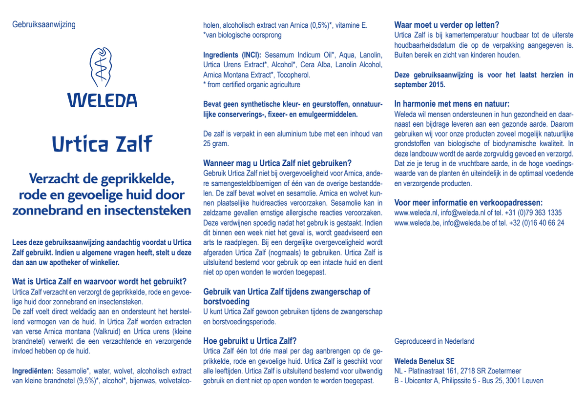 Urtica Zalf afbeelding van document #1, instructions