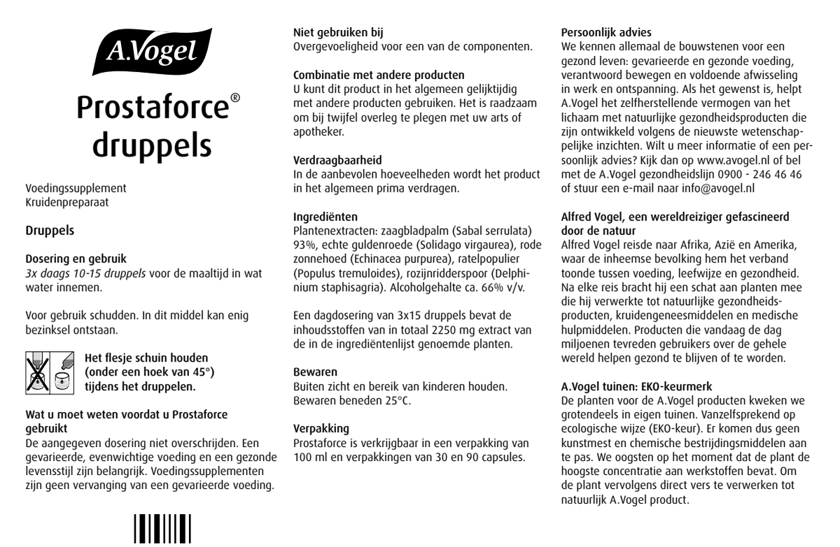 Prostaforce Druppels afbeelding van document #1, instructions