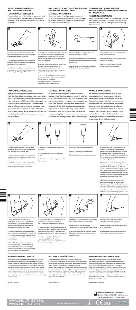 HydraCare Gel afbeelding van document #2, instructions