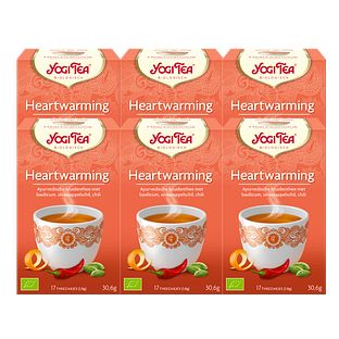 Yogi Tea Heartwarming Voordeelverpakking 6x17ST Yogi Tea Heartwarming Voordeelverpakking 6x17ST
