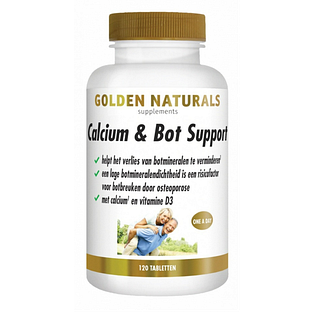 Golden Naturals Calcium & Bot Tabletten 120TB Golden Naturals Calcium & Bot Tabletten 120TB