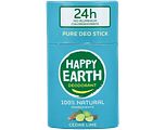 Happy Earth 100% Natural Pure Deostick Cedar Lime 40GR