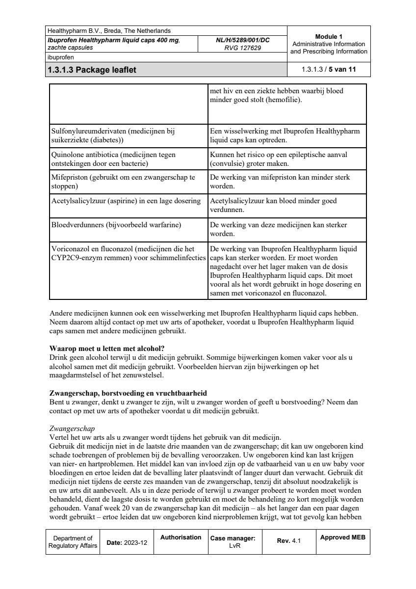 Ibuprofen 400mg Liquid Caps afbeelding van document #5, leaflet