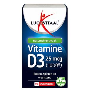 Lucovitaal Vitamine D3 25mcg Kauwtabletten 90KTB