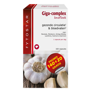 Fytostar Giga-Complex Knoflook Capsules 160CP Fytostar Giga-Complex Knoflook Capsules 160CP