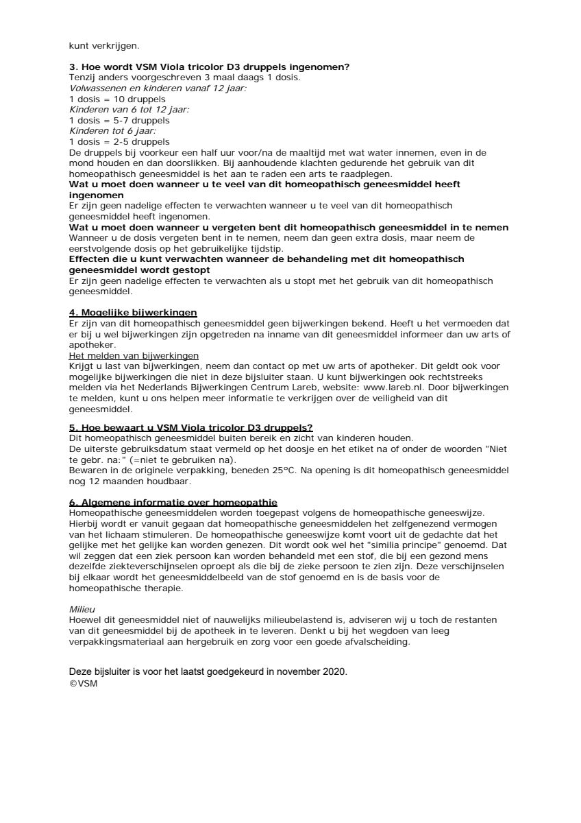 Viola Tricolor D3 afbeelding van document #2, leaflet