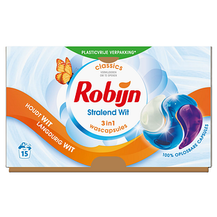 Robijn Stralend Wit 3-in-1 Wascapsules 15ST