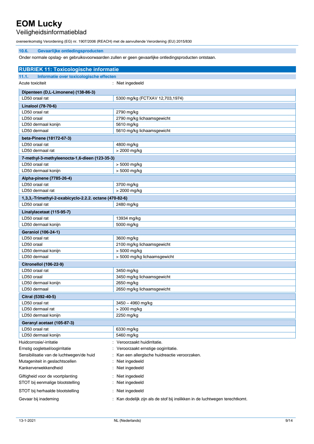 Essentiële Olie Lucky afbeelding van document #9, label