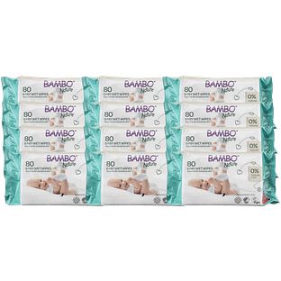 Bambo Nature Babydoekjes Multiverpakking 12x80ST