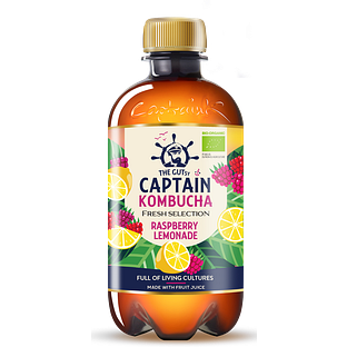 The GUTsy Captain Kombucha Raspberry Lemonade 400ML