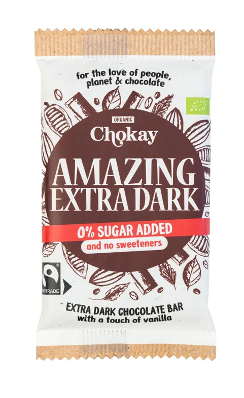 Chokay Amazing Extra Dark Chocolate Bar afbeelding