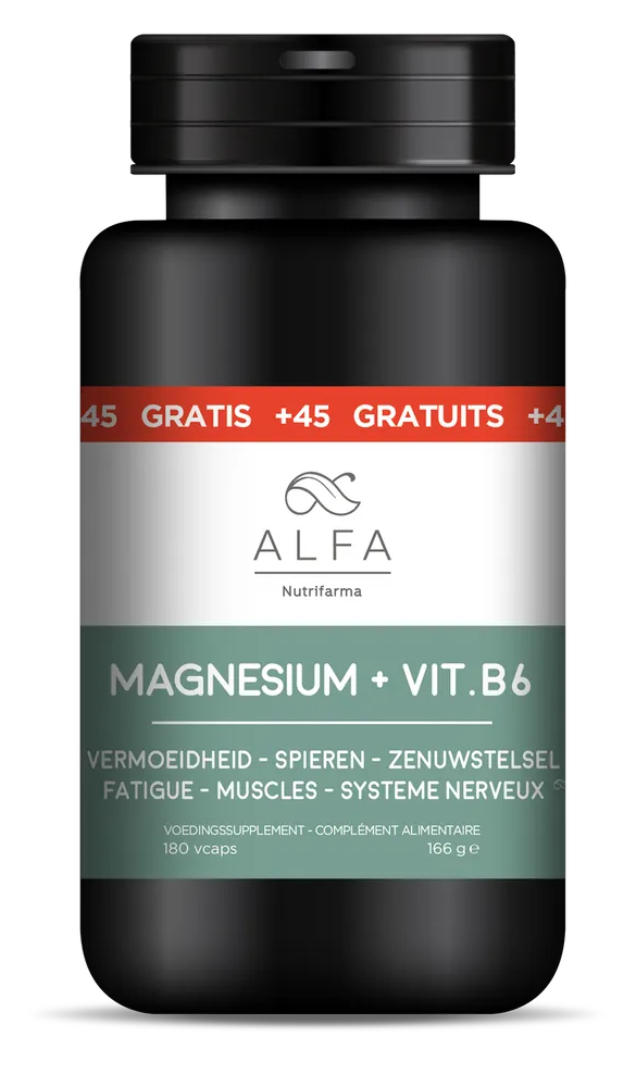 Alfa Magnesium & Vit B6 Capsules 180VCP