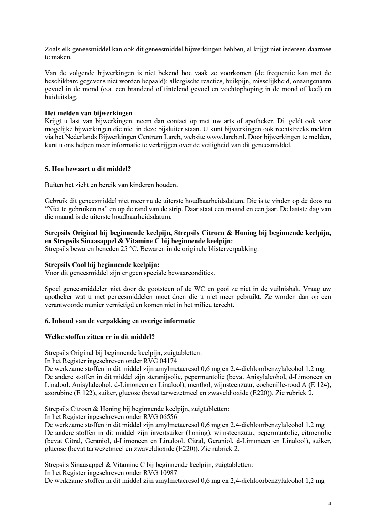Original Zuigtabletten afbeelding van document #4, leaflet