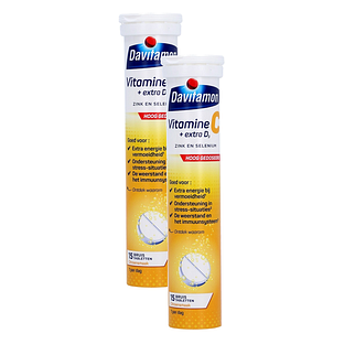 Davitamon Vitamine C + Extra D3 Bruistabletten Duoverpakking 2x15TB