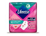 Libresse V-Protection Ultra Long+ Wings Maandverband 12ST