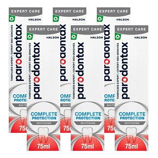 Parodontax Whitening Complete Protection Tandpasta Multiverpakking 6x75ML Parodontax Whitening Complete Protection Tandpasta Multiverpakking 6x75ML