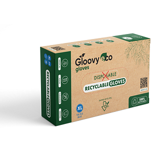 Gloovy Eco Recyclebare Handschoenen Blauw XL 100ST
