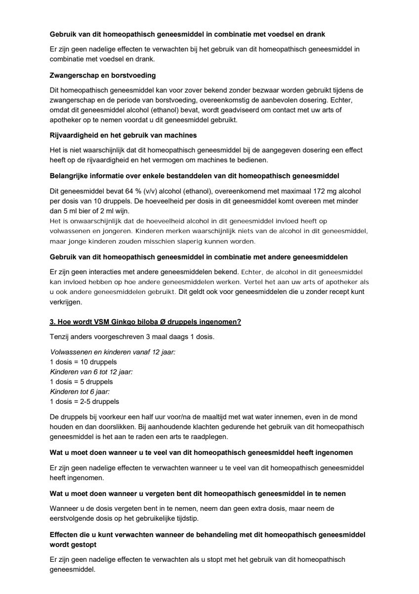 Ginkgo Biloba Oer afbeelding van document #2, leaflet