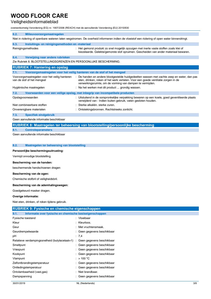 Wood Care Hout Reiniger afbeelding van document #3, info_folder