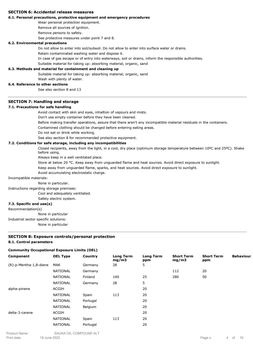 Essentiële Olie Sauna afbeelding van document #4, label