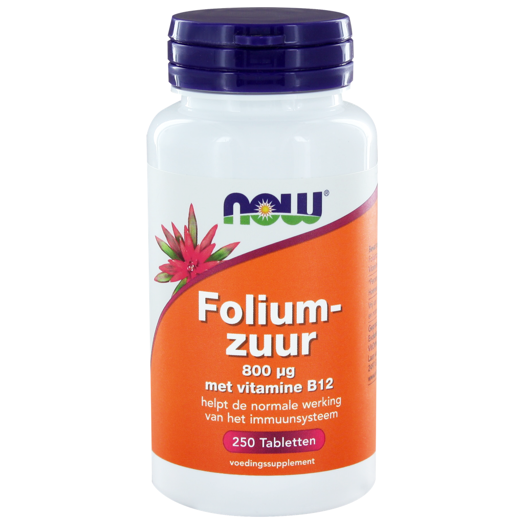 NOW Foliumzuur 800 μg Tabletten afbeelding 1
