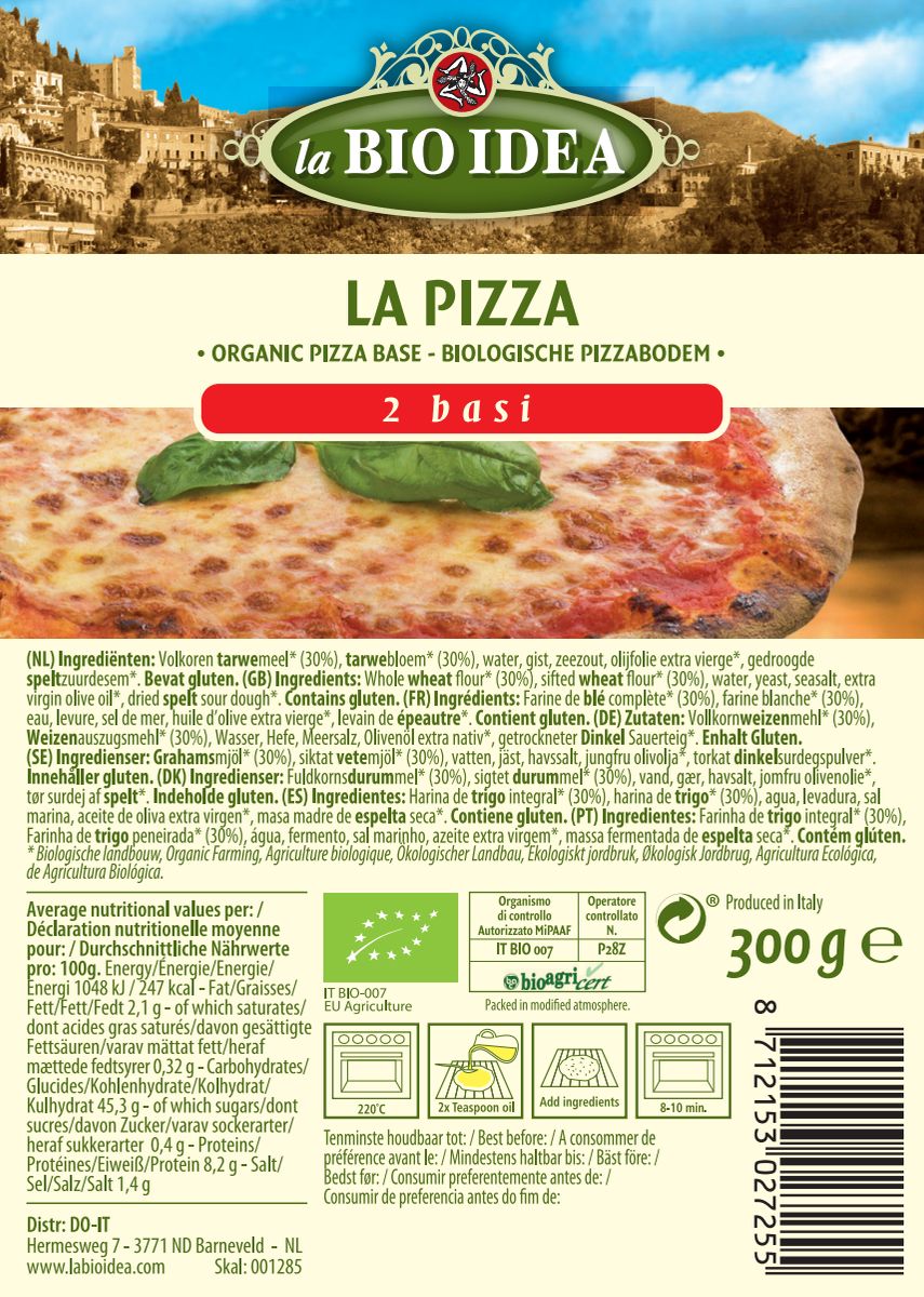 Pizzabodems afbeelding van document #1, label