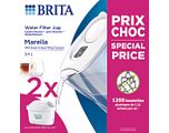 Brita Marella Waterfilterkan Wit + 2 Maxtra Filterpatronen 2,4LT