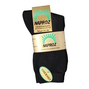 Naproz Thermo Sokken Zwart Maat 43-46 3 Paar 3PR