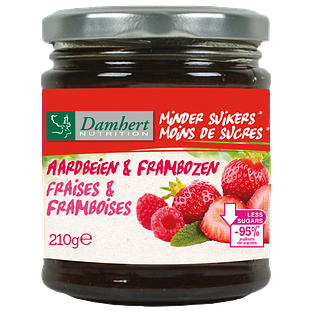 Damhert Low Carb Confituur framboos/aardbei 210GR