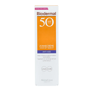 Biodermal SPF50 Anti Age Zonnecrème Gezicht 40ML