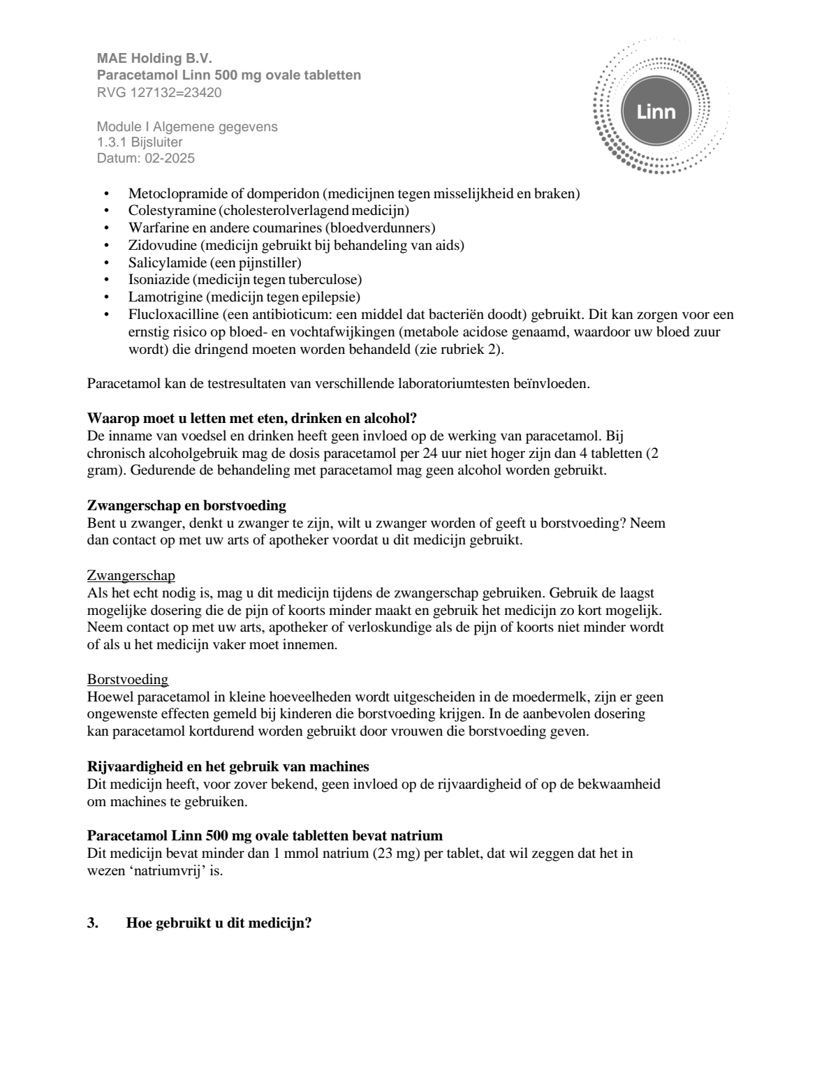 Paracetamol Ovaal afbeelding van document #3, leaflet