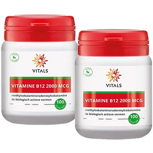 Vitals Vitamine B12 2000mcg Zuigtabletten Duoverpakking 2x100ZTB Vitals Vitamine B12 2000mcg Zuigtabletten Duoverpakking 2x100ZTB