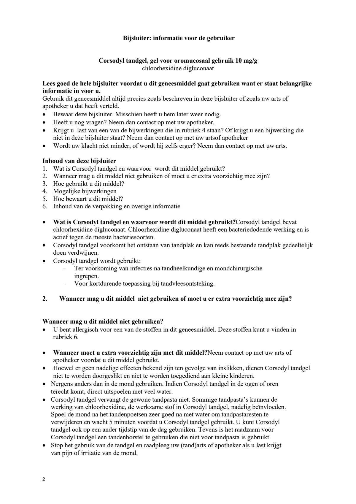 Mondverzorgingsset - Mondspoeling en Mondgel - afbeelding van document #2, leaflet