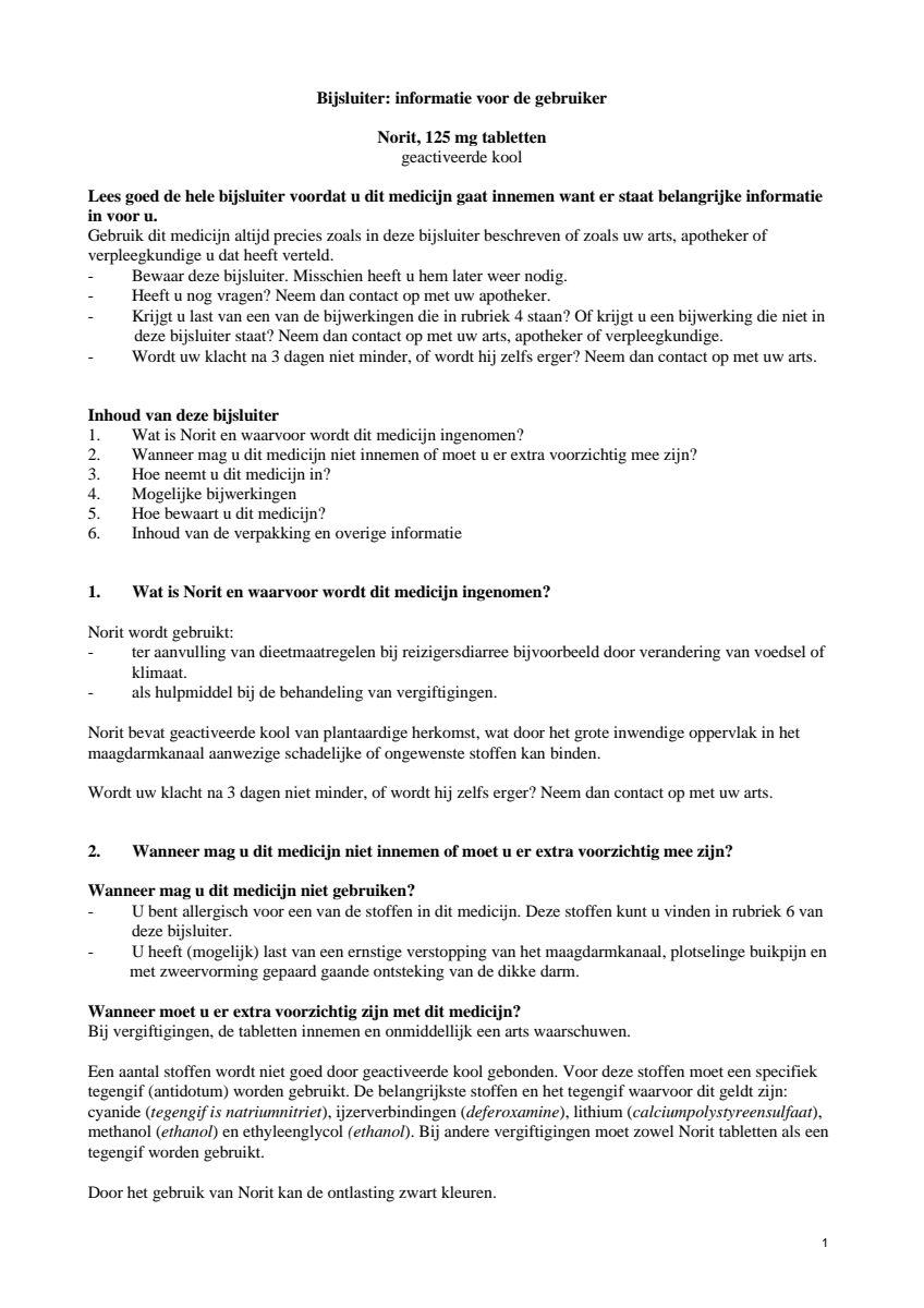 Tabletten 125mg afbeelding van document #1, leaflet