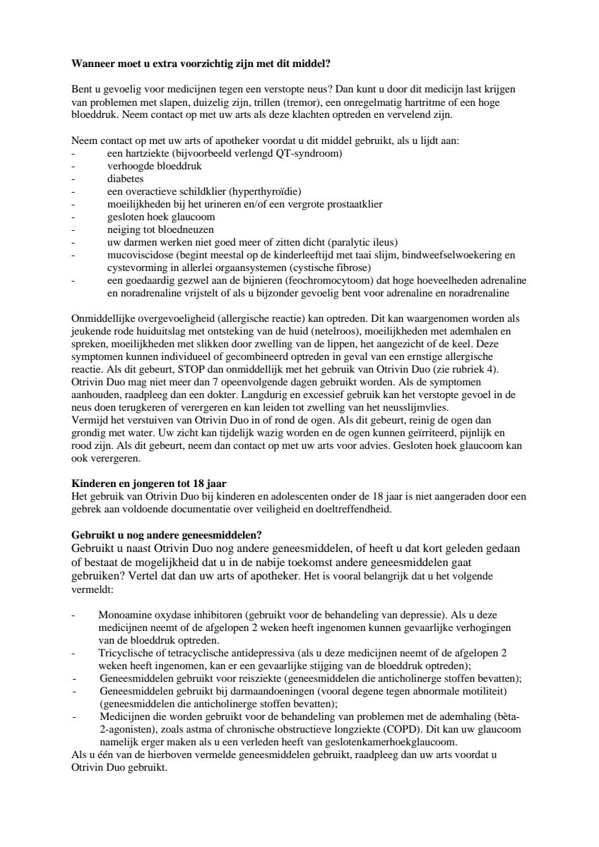 Duo Xylometazoline HCl Ipratropium Br, 0,5/0,6 mg/ml Neusspray bij een verstopte neus en loopneus afbeelding van document #2, leaflet