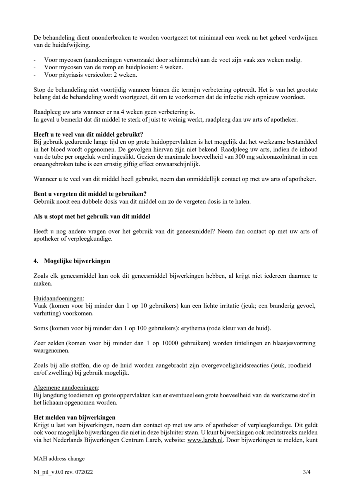 hydrofiele crème 10mg/g - bij schimmelinfecties van de huid - afbeelding van document #3, leaflet