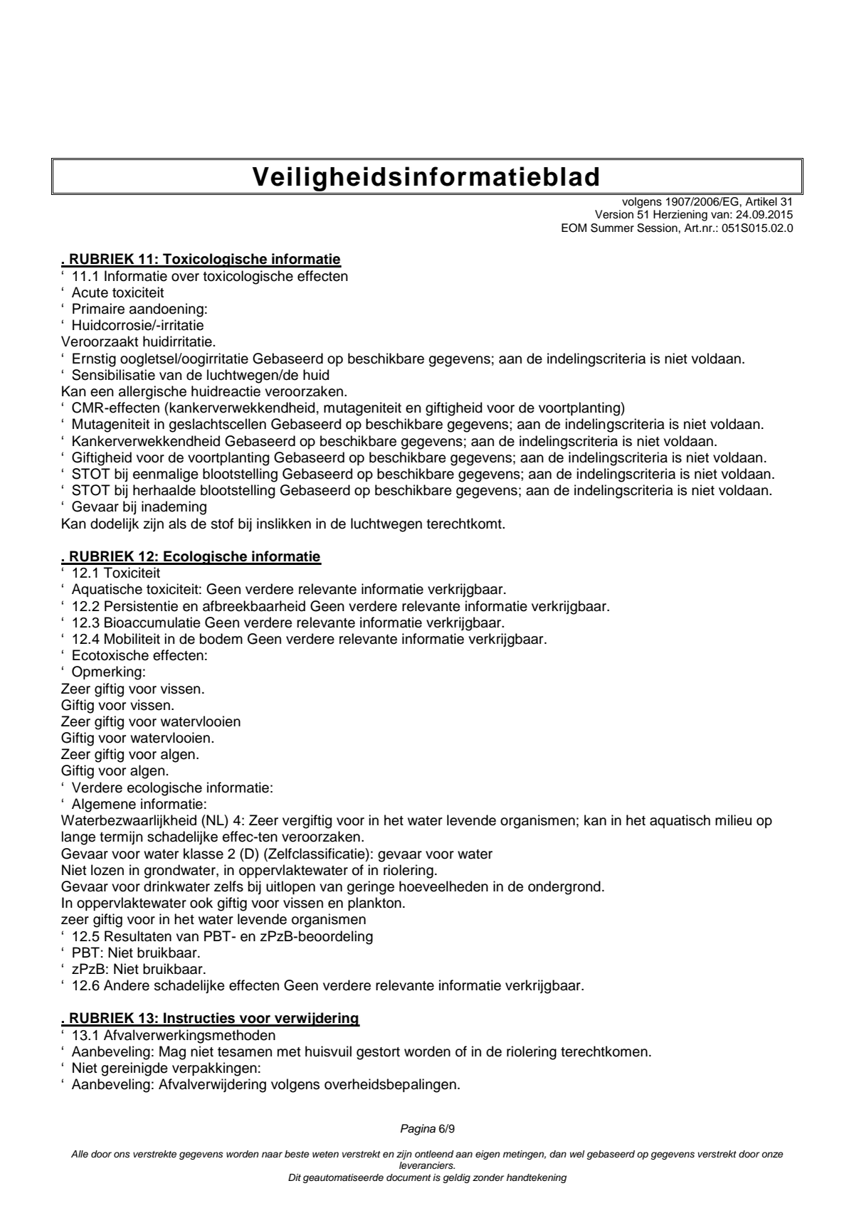 Essentiële Olie Summer Session afbeelding van document #6, label