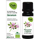 Oak Organic Geranium Olie 10ML Verpakking met flesje ernaast