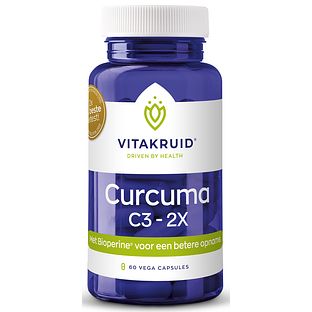 Vitakruid Curcuma C3-2X (95%  curcuminoïden) met Bioperine® 60CP
