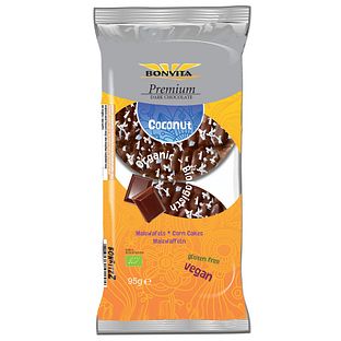 BonVita Premium Dark Chocolate Coconut Maiswafels 95GR