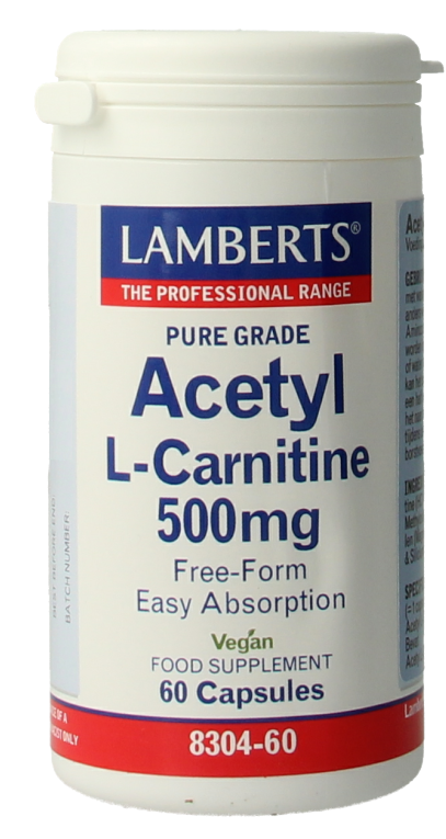 Lamberts Acetyl-L-Carnitine 500mg Capsules 60CP
